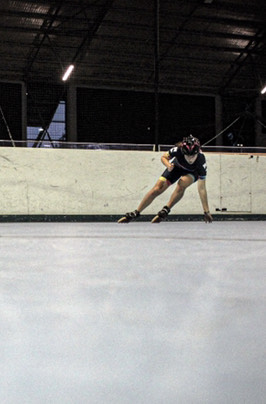 woman showing her skating skills